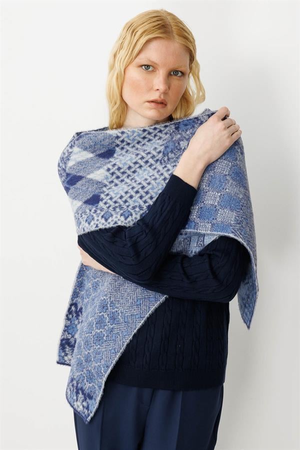 Kadın Kırk Yama Desenli Kaşkol 18