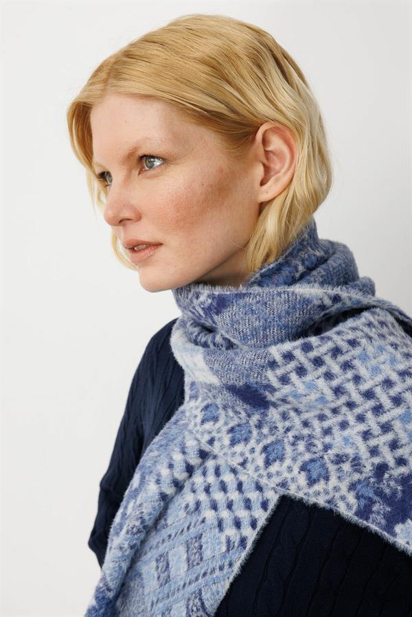 Kadın Kırk Yama Desenli Kaşkol 18