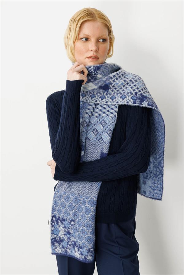 Kadın Kırk Yama Desenli Kaşkol 18