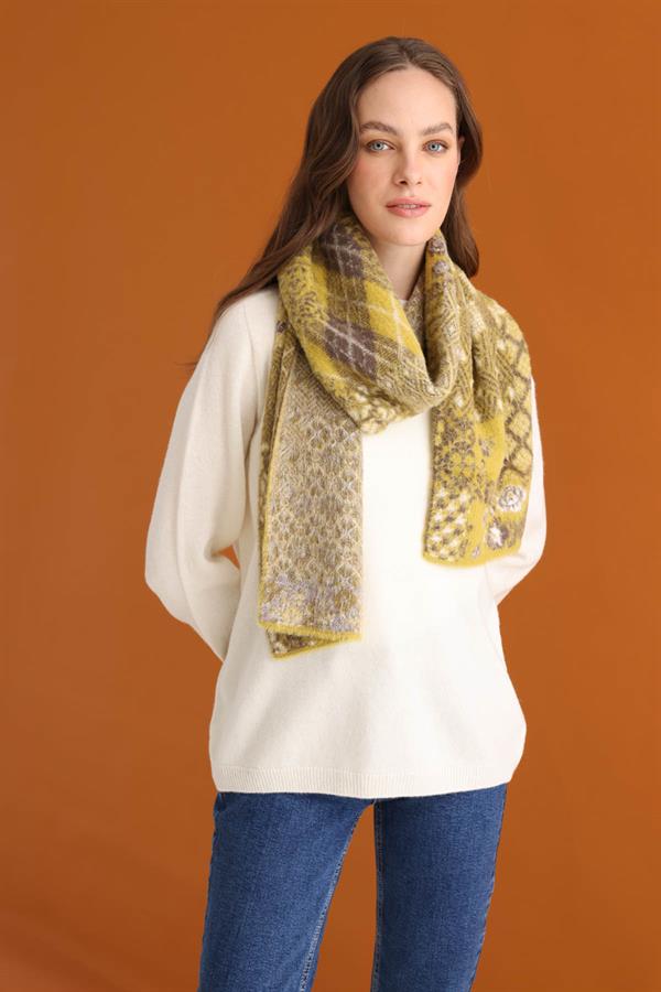 Kadın Kırk Yama Desenli Kaşkol 4