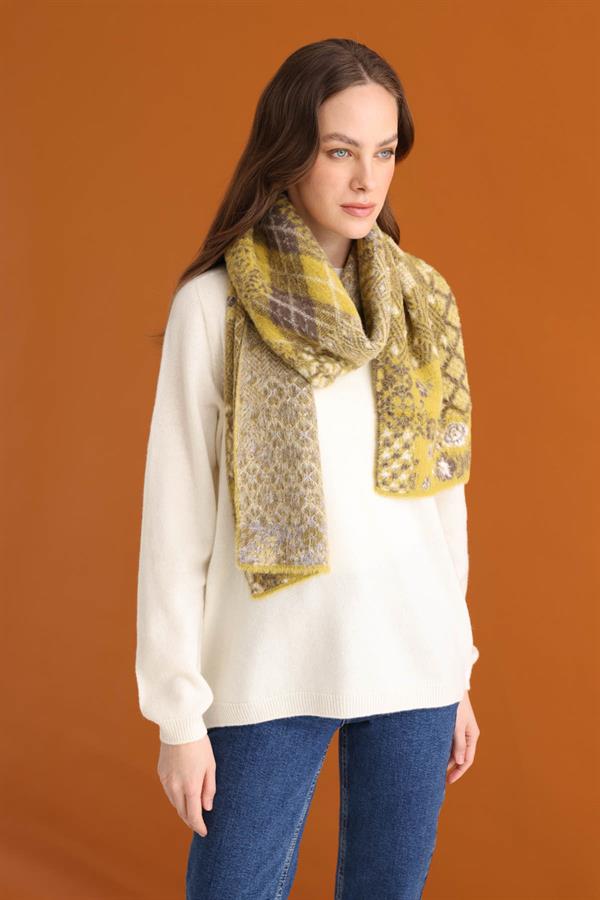 Kadın Kırk Yama Desenli Kaşkol 4