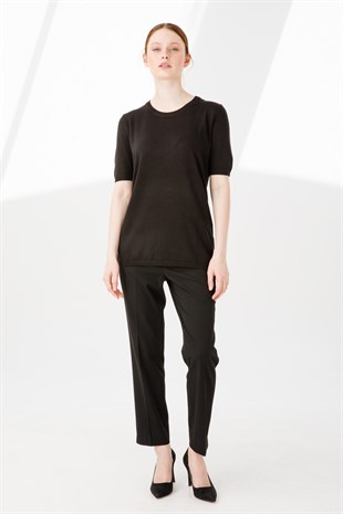 Женская блузка из лайкры черная