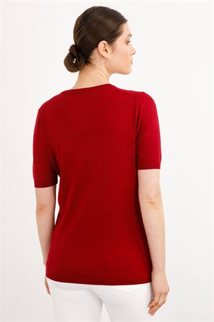 Женская блузка из лайкры Вишневый цвет