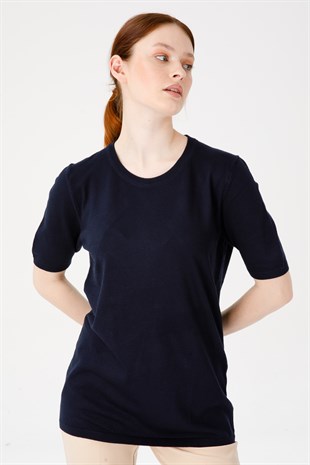 Женская блузка из лайкры ТЕМНО-СИНИЙ