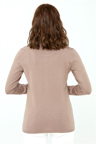 Женская базовая блузка из лайкры. норка