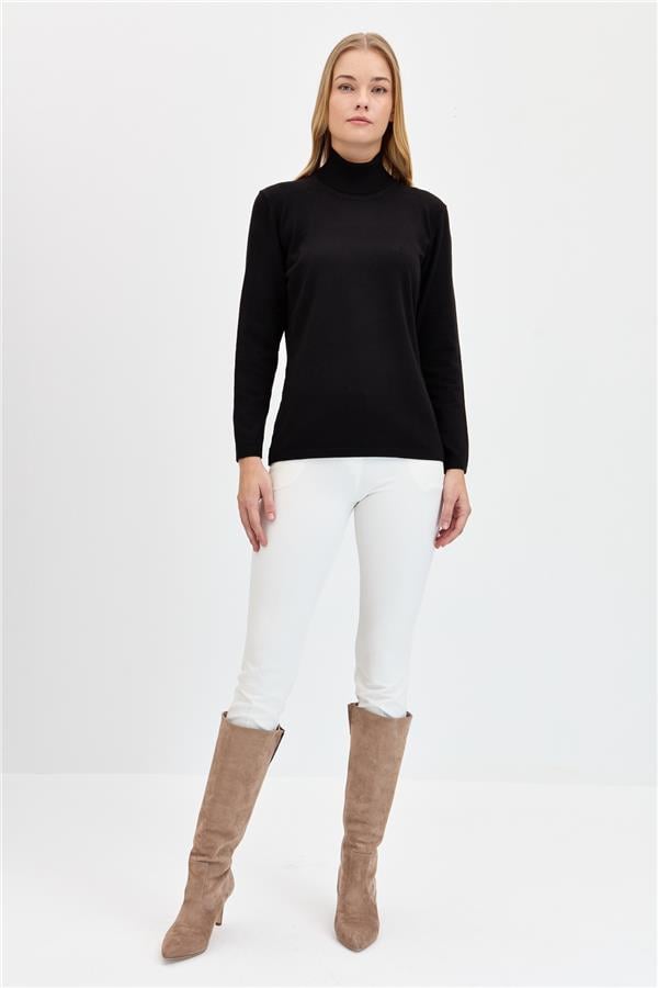 Женская базовая блузка из лайкры черный