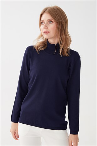 Женская базовая блузка из лайкры. Светло-синий