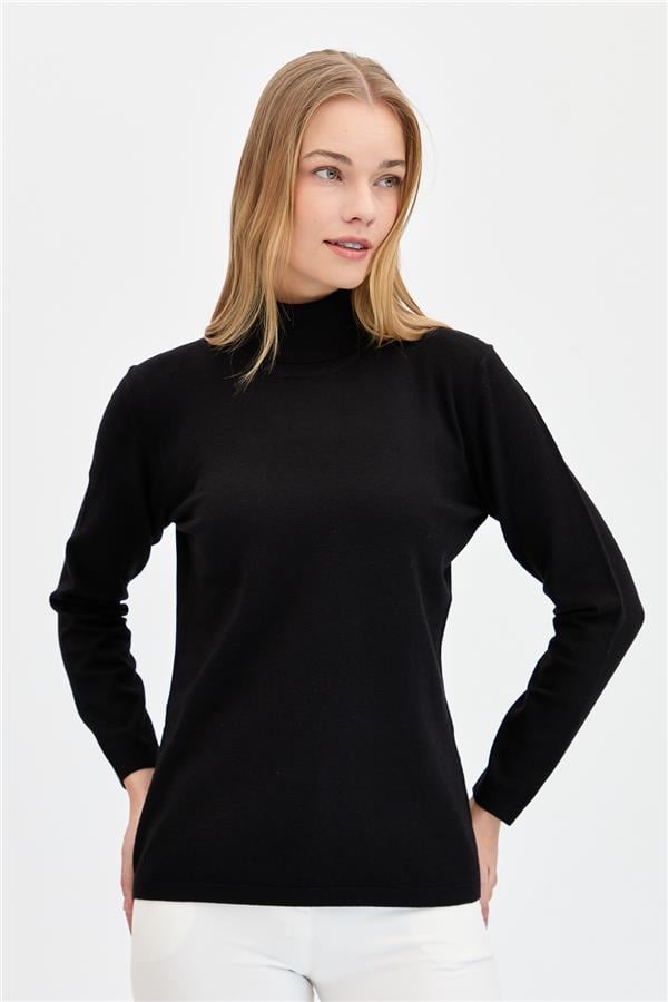 Женская базовая блузка из лайкры черный