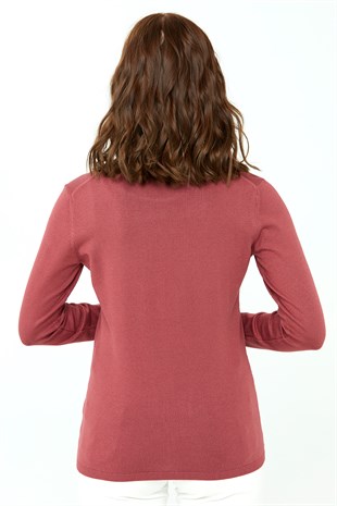 Женская базовая блузка из лайкры. Сушеная роза