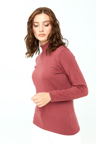 Женская базовая блузка из лайкры. Сушеная роза