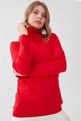 Женская базовая блузка из лайкры. коралловый