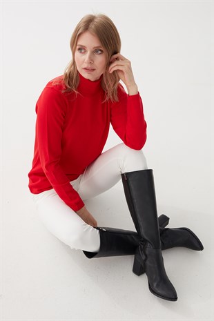 Женская базовая блузка из лайкры. коралловый