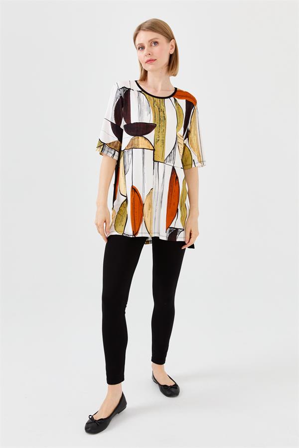 Womens Striped Zero Neck T-shirt Black