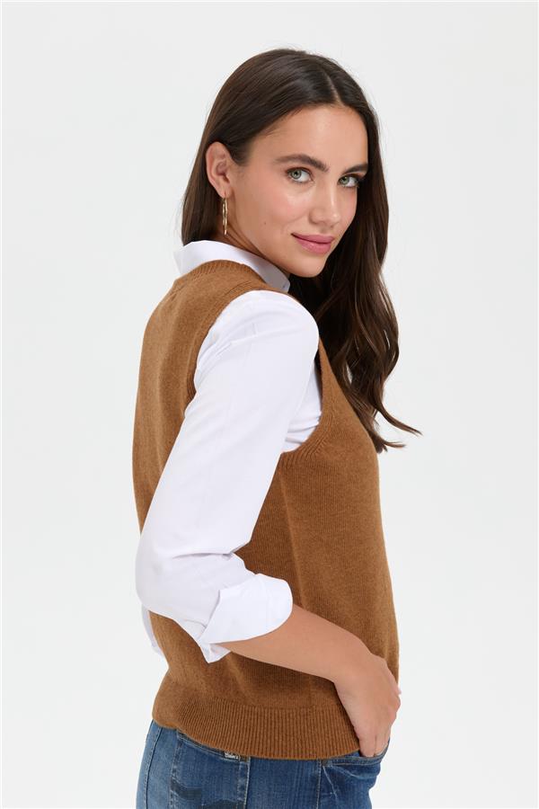 Womens Crew Neck Seamless Wool Sweater