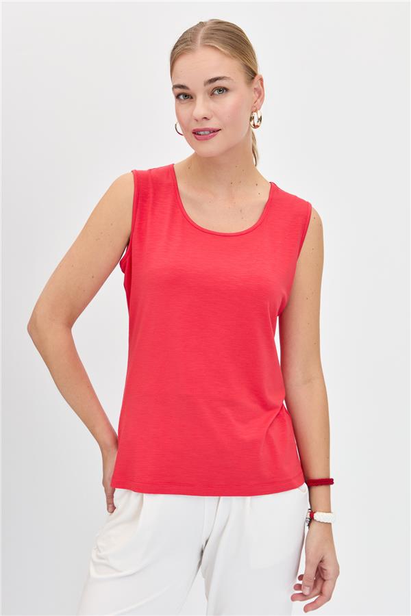 Женская базовая футболка с круглым вырезом на бретелях