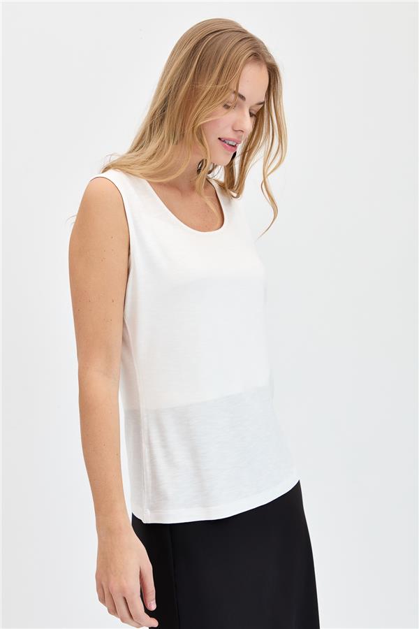 Женская базовая футболка с круглым вырезом на бретелях