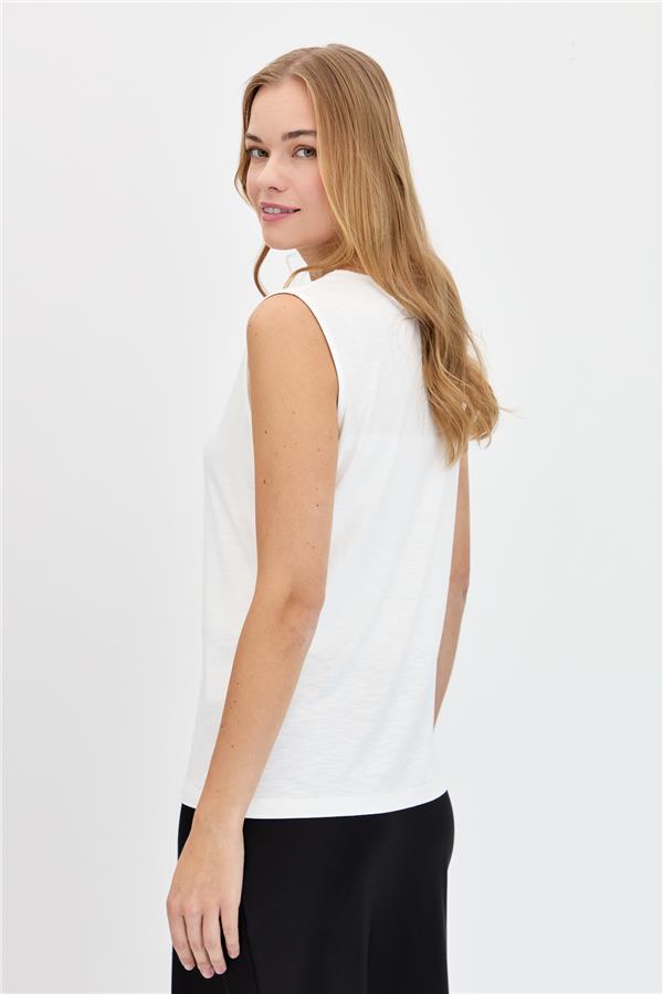 Женская базовая футболка с круглым вырезом на бретелях