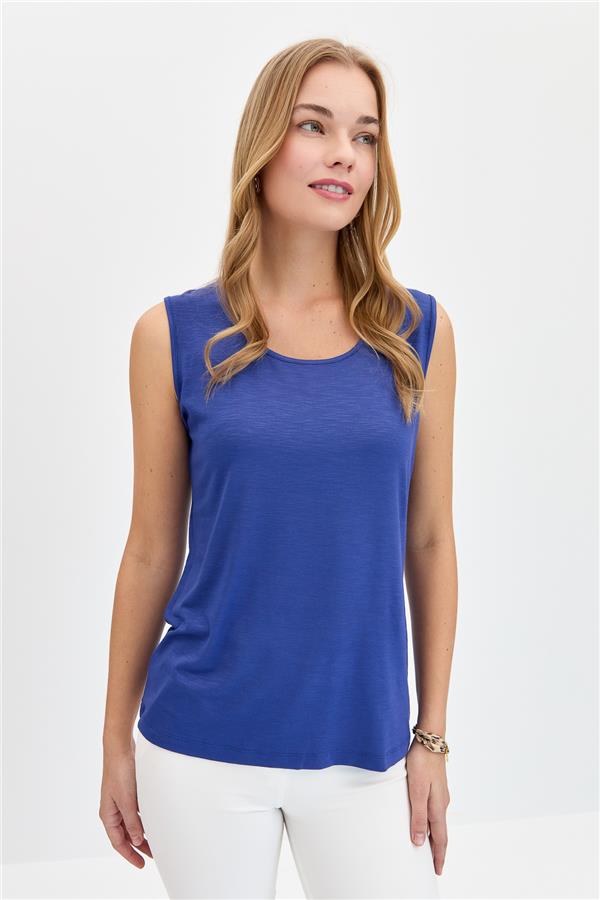 Женская базовая футболка с круглым вырезом на бретелях