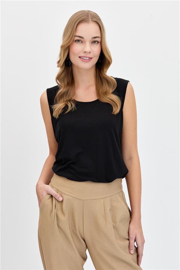 Женская базовая футболка с круглым вырезом на бретелях