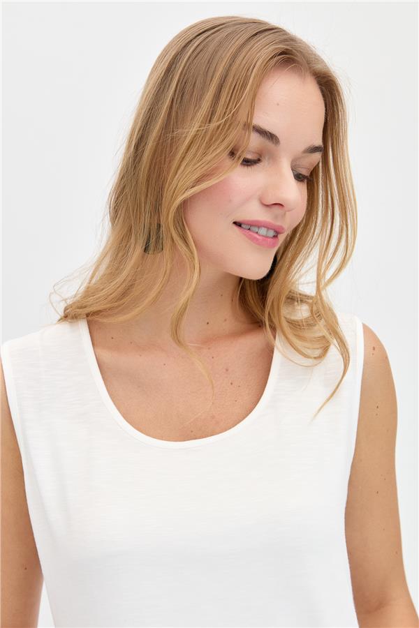 Женская базовая футболка с круглым вырезом на бретелях