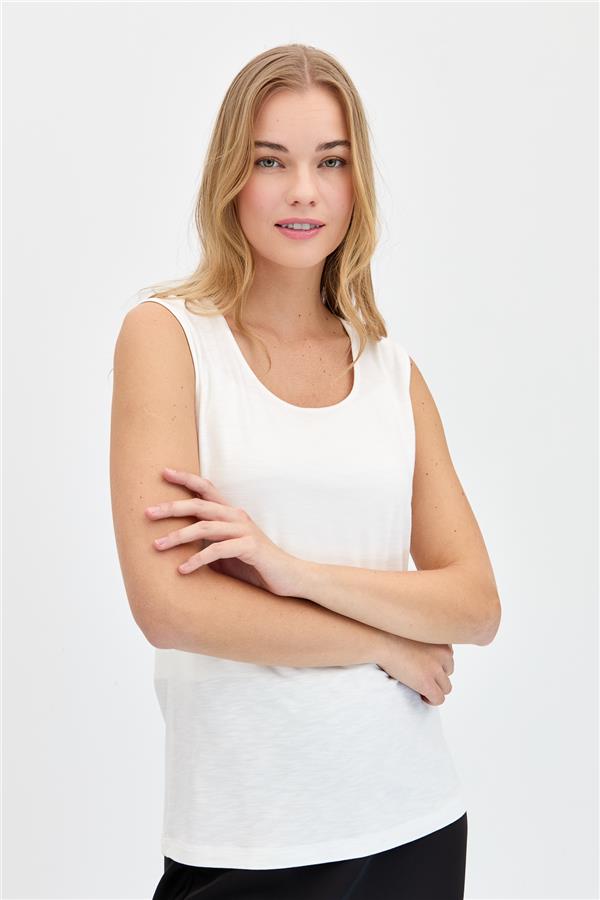 Женская базовая футболка с круглым вырезом на бретелях