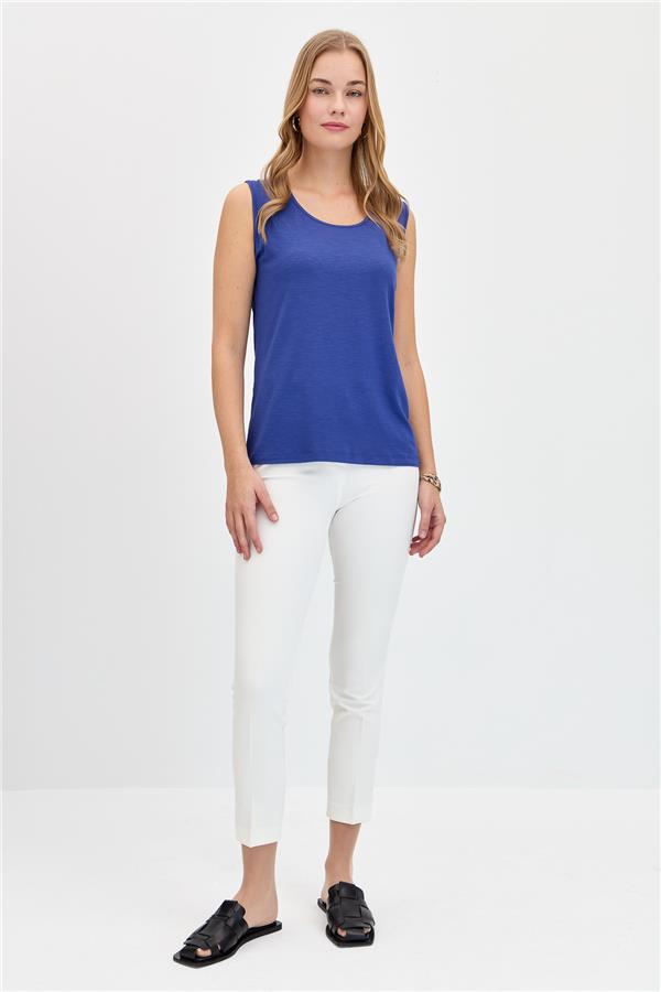 Женская базовая футболка с круглым вырезом на бретелях