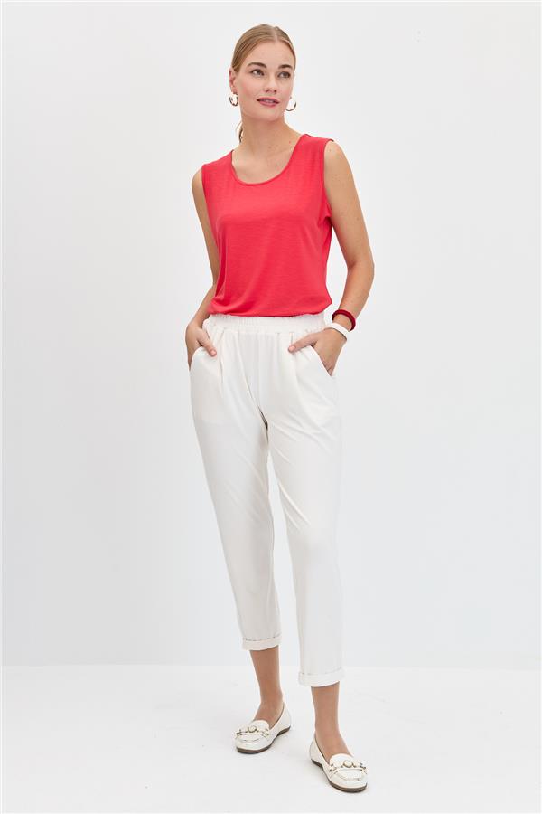 Женская базовая футболка с круглым вырезом на бретелях