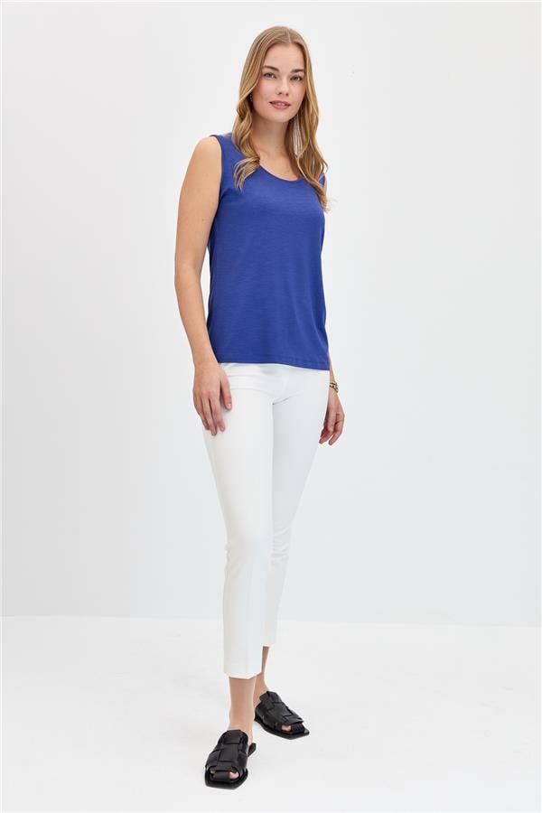 Женская базовая футболка с круглым вырезом на бретелях