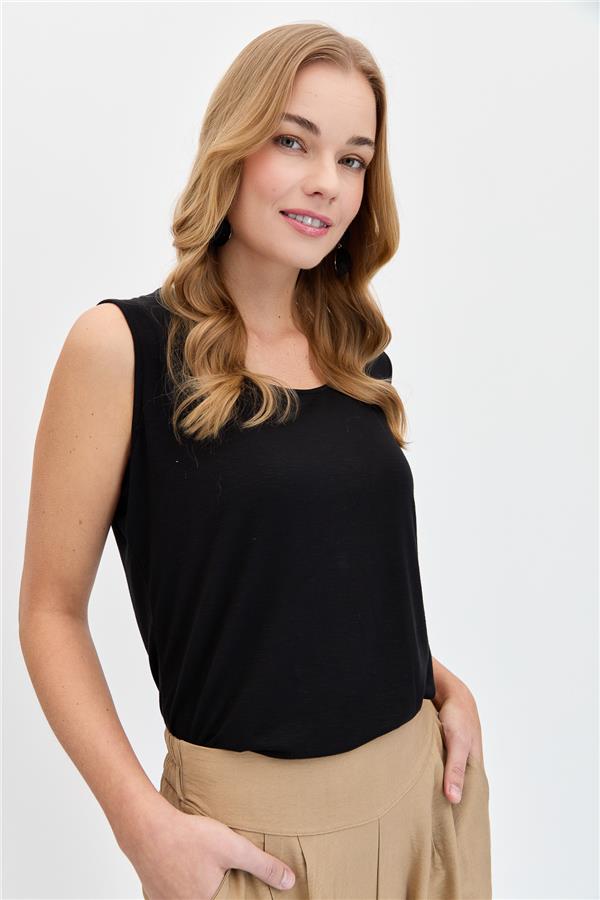 Женская базовая футболка с круглым вырезом на бретелях