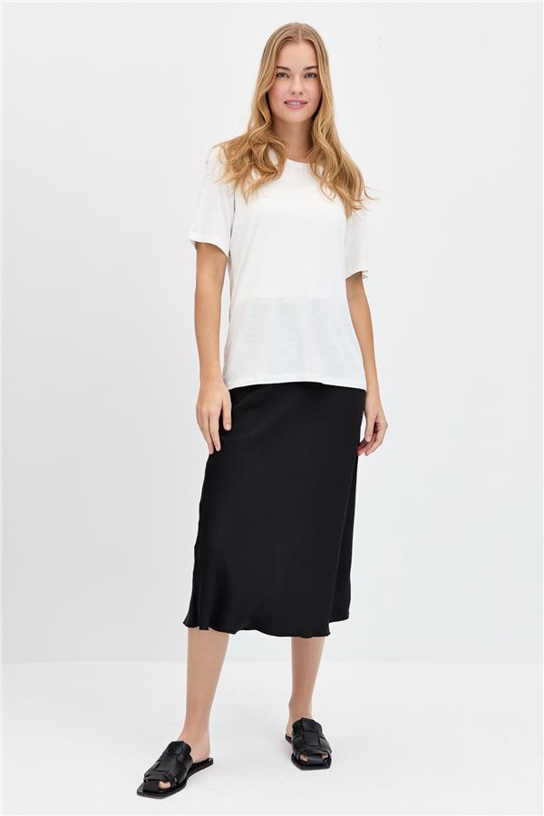 Женская футболка из чесаного хлопка с круглым вырезом