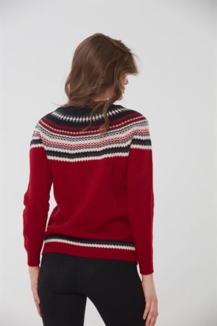 Womens Round Neckline Wool Sweater