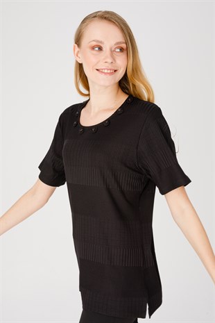 Женская блузка черная