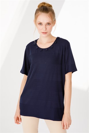 Женская блузка красная темно-синяя