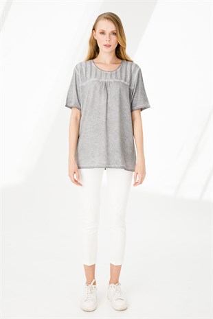 Женская блузка серая