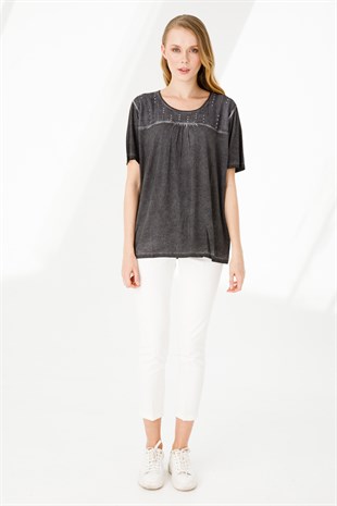 Женская блузка черная