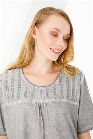 Женская блузка серая