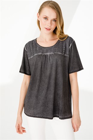 Женская блузка черная