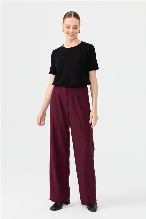 Kadın Sıfır Yaka Kısa Kollu Basic Yün Bluz Siyah