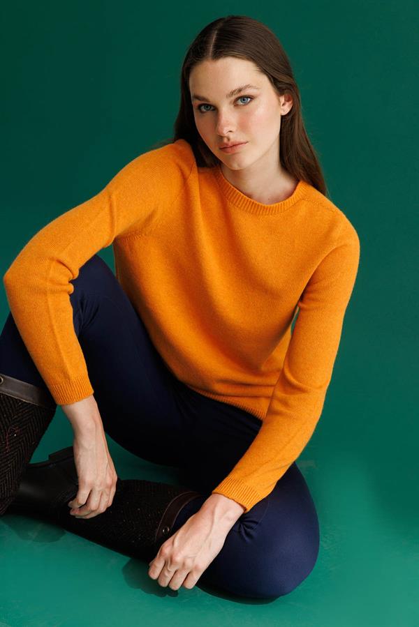 Kadın Sıfır Yaka Klasik Kaşmir Kazak K.K.İçi