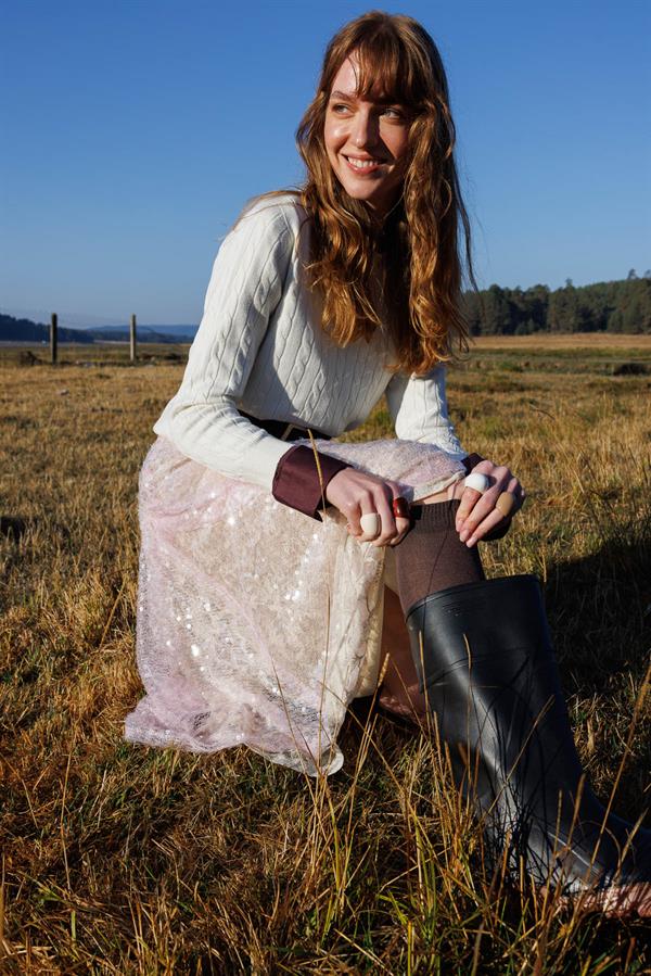 Kadın Sıfır Yaka Saç Örgülü Kazak Kemik