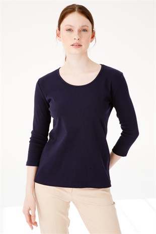 Женская футболка темно-синяя