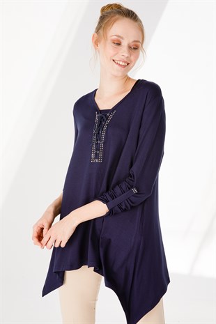 Womens Tunic Worsted Navy Blue