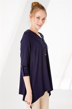 Womens Tunic Worsted Navy Blue