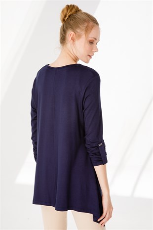 Womens Tunic Worsted Navy Blue