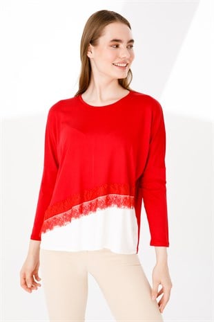 Womens Tunic Worsted Red