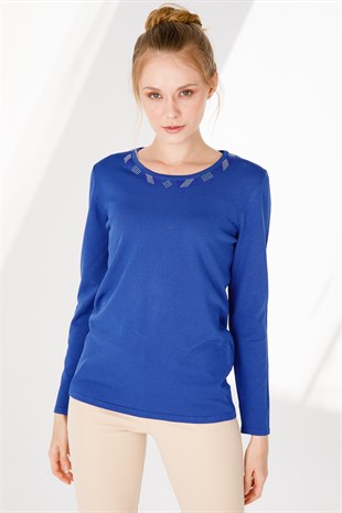 Womens Knitwear Sweater Dark Blue