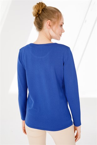 Womens Knitwear Sweater Dark Blue