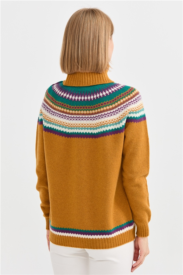 Женская шерстяная водолазка Горчица