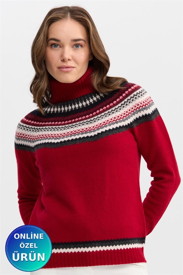 Womens Turtleneck Wool Sweater