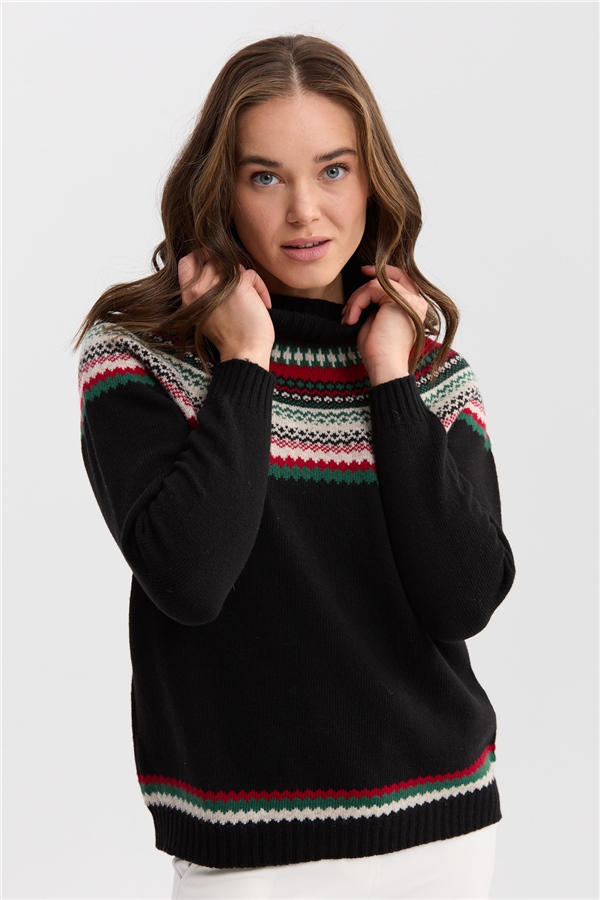 Womens Turtleneck Wool Sweater